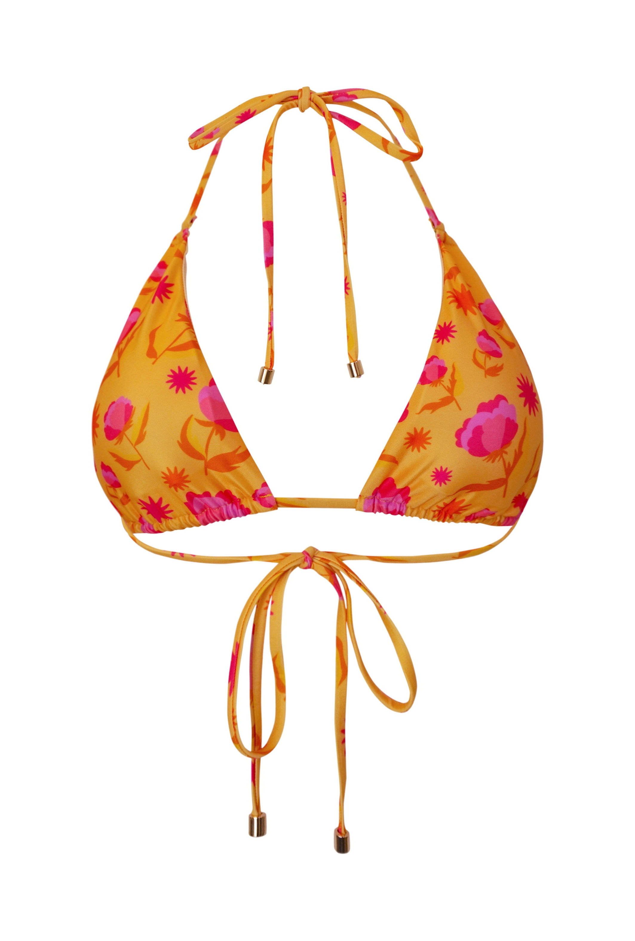 Santorini Triangle Bikini Top - Peony Paradise