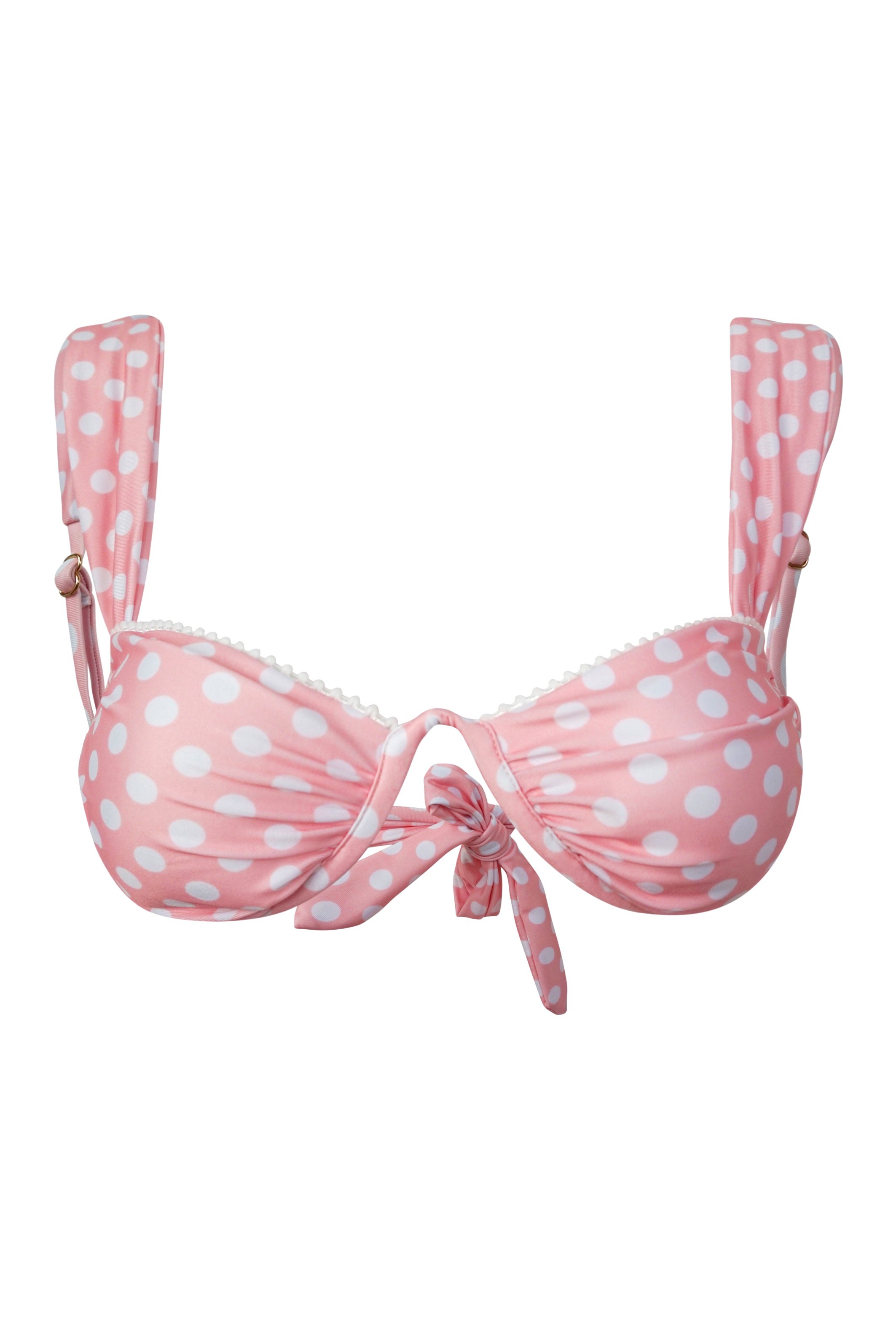 pretty polka dot bikini top