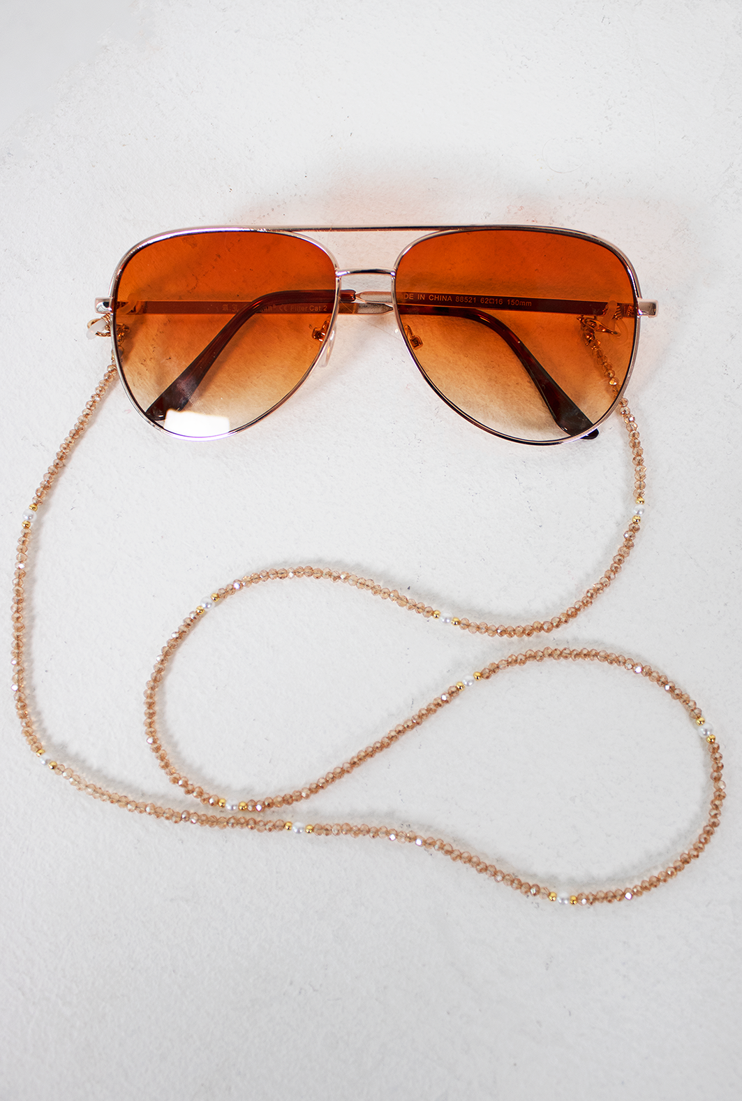 gold beaded sunglass strap