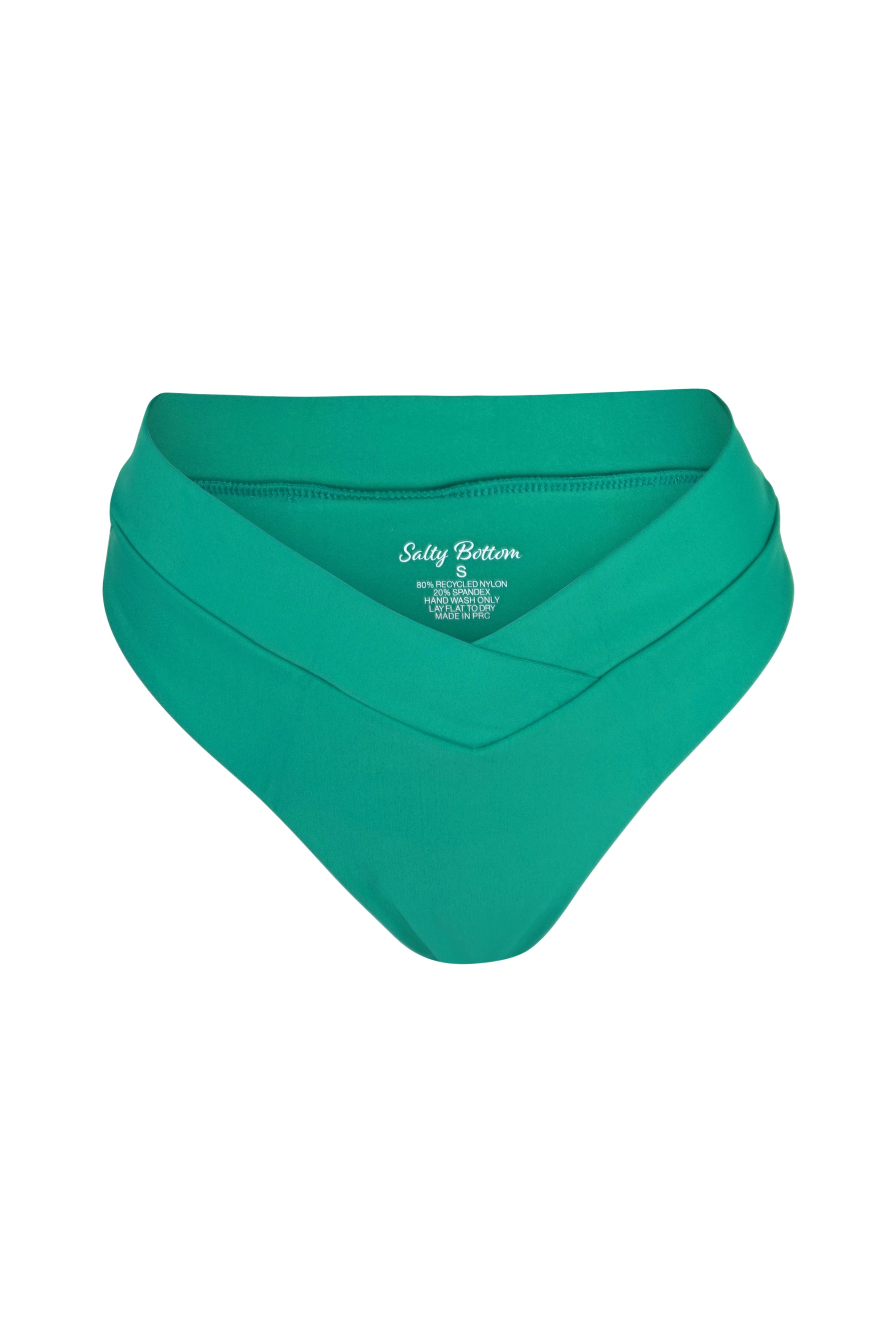 green high leg bikini bottoms