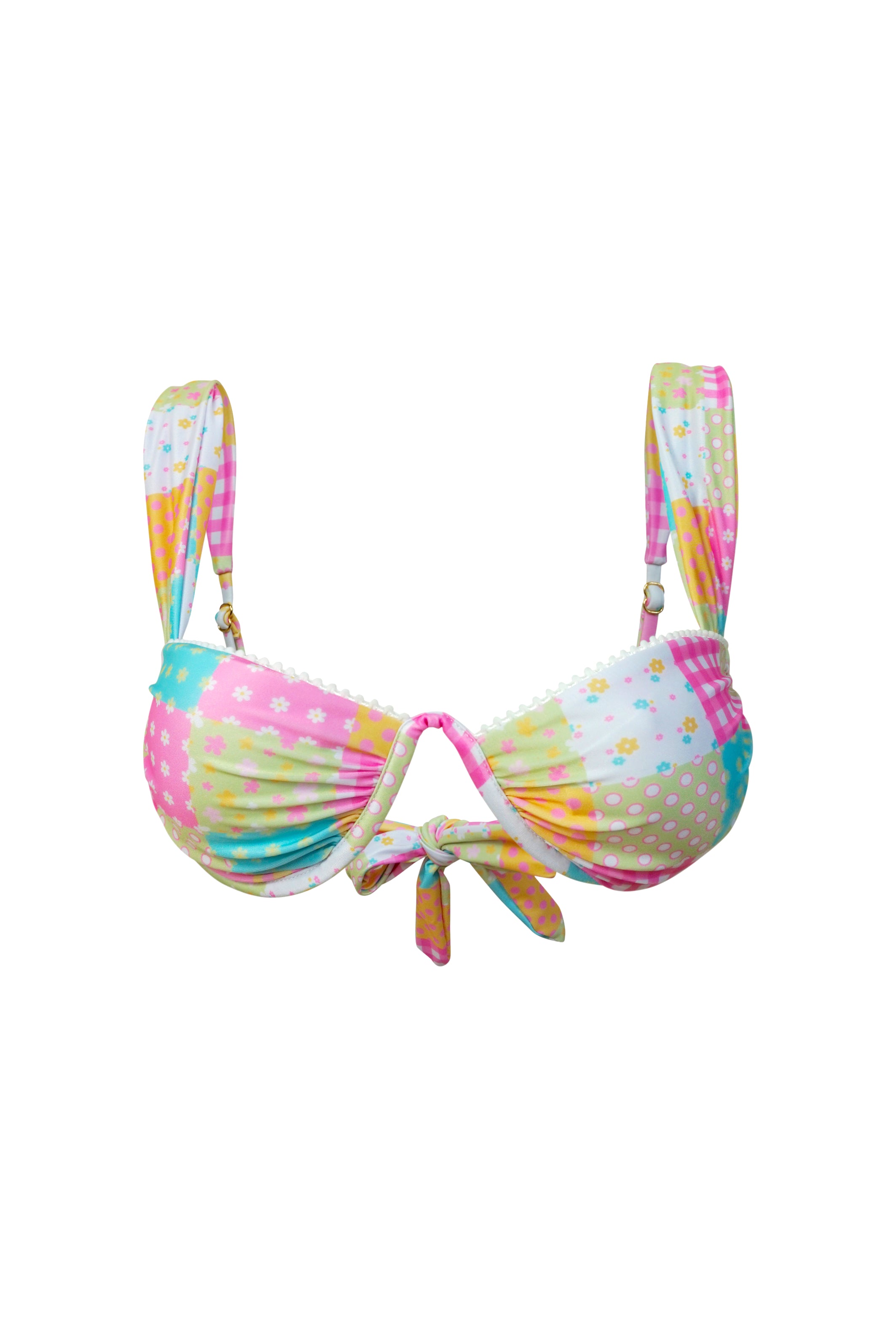 flattering pastel bikini top