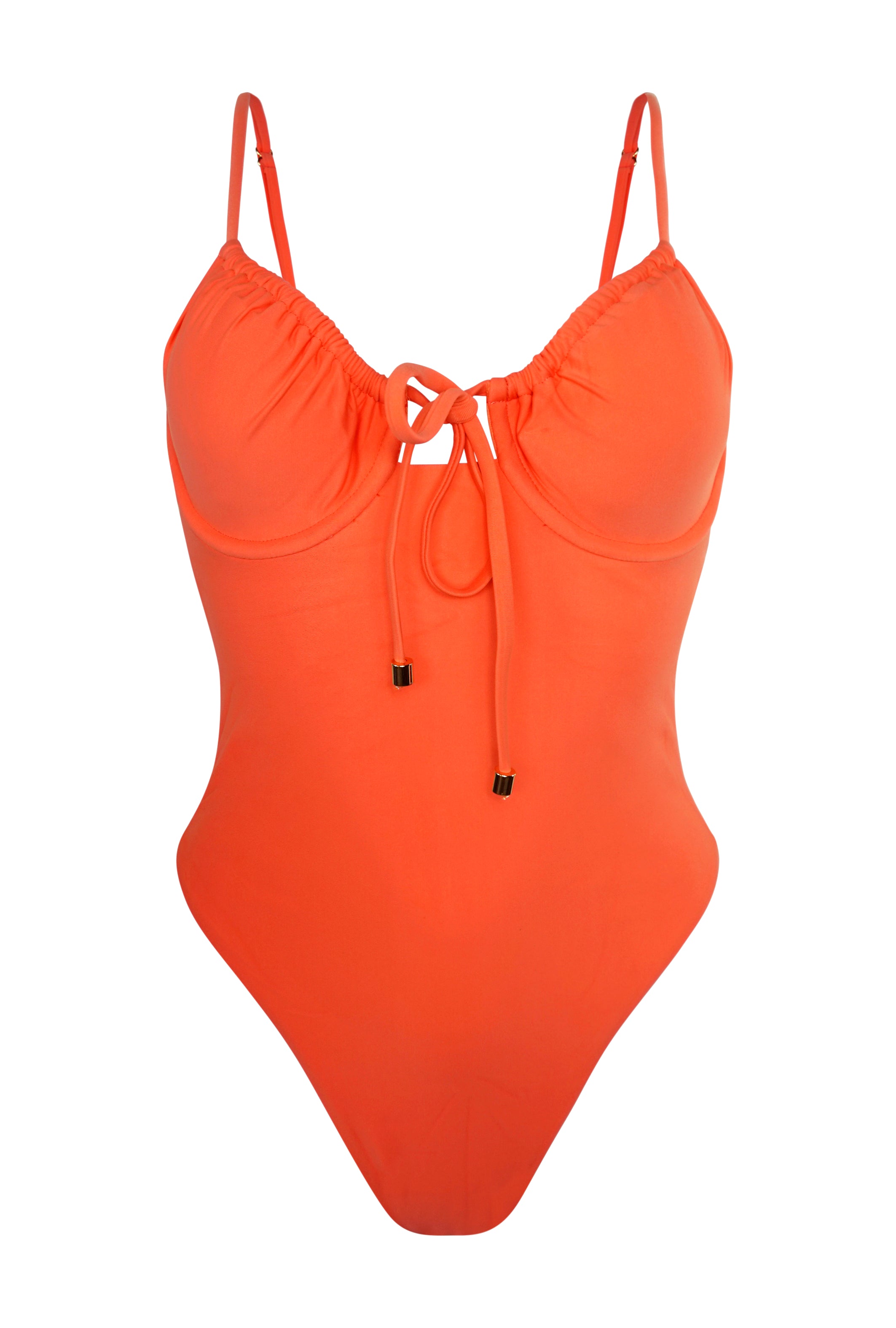 pretty orange one piece
