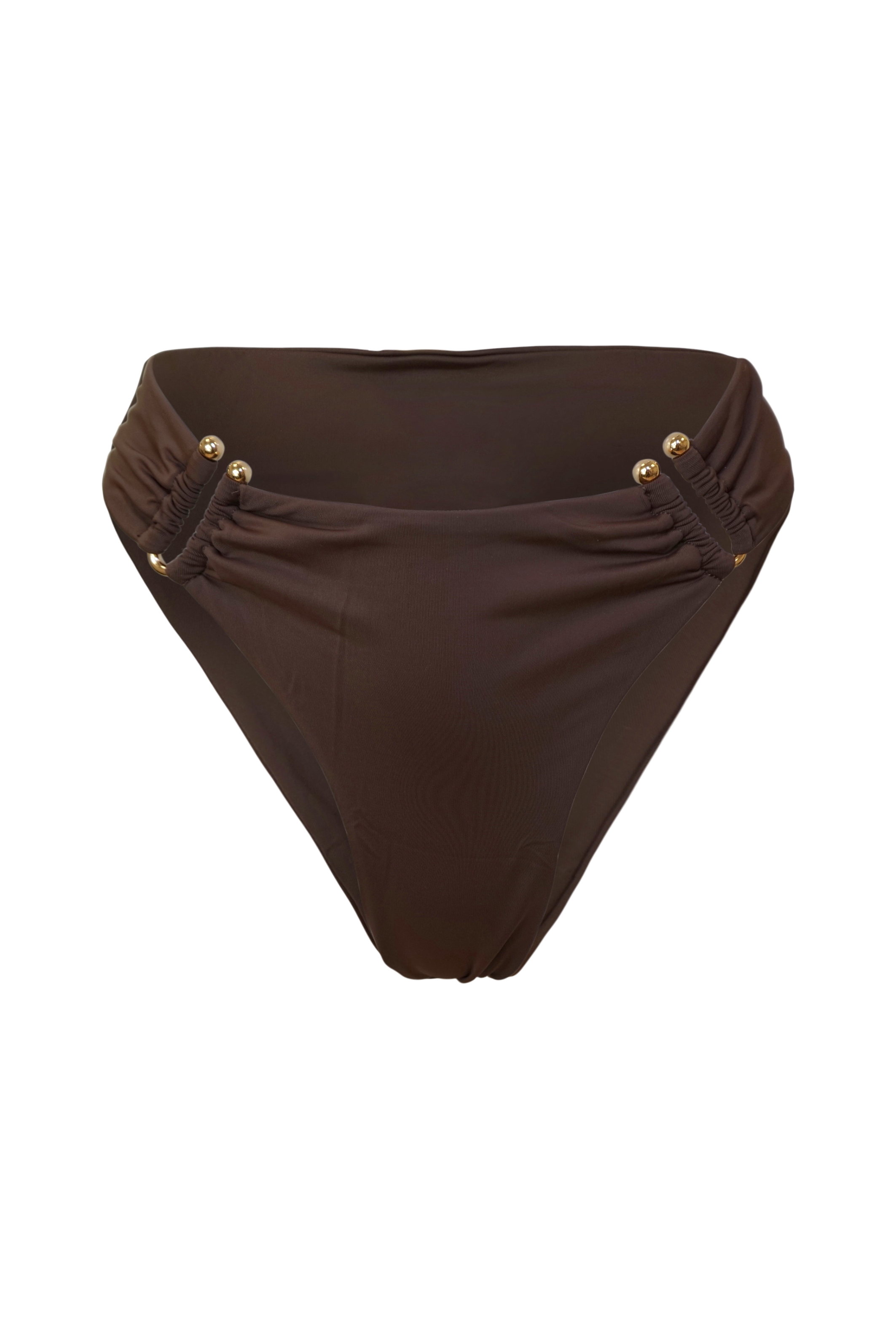 Canary High Waisted Bikini Bottom Brown