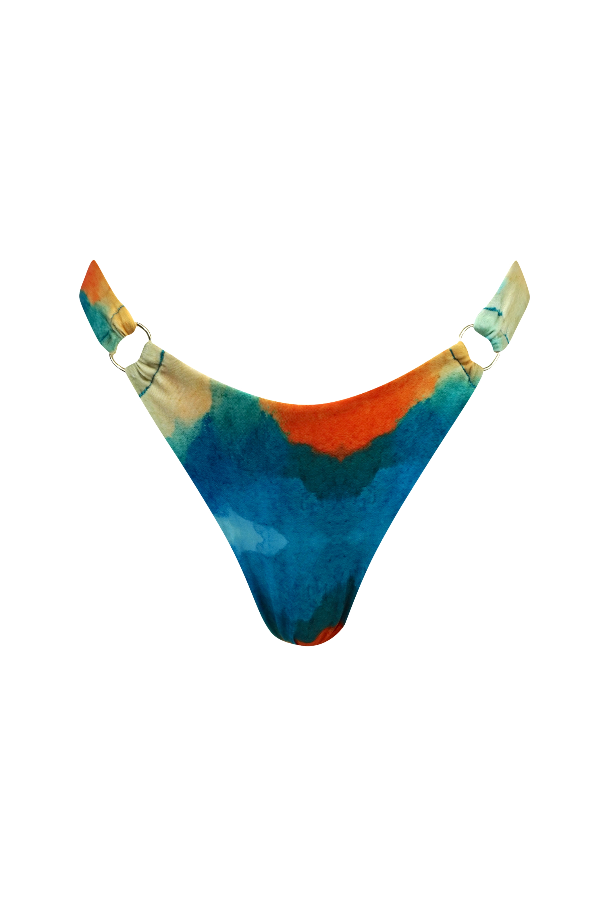 Full coverage tie dye print bikini bottom