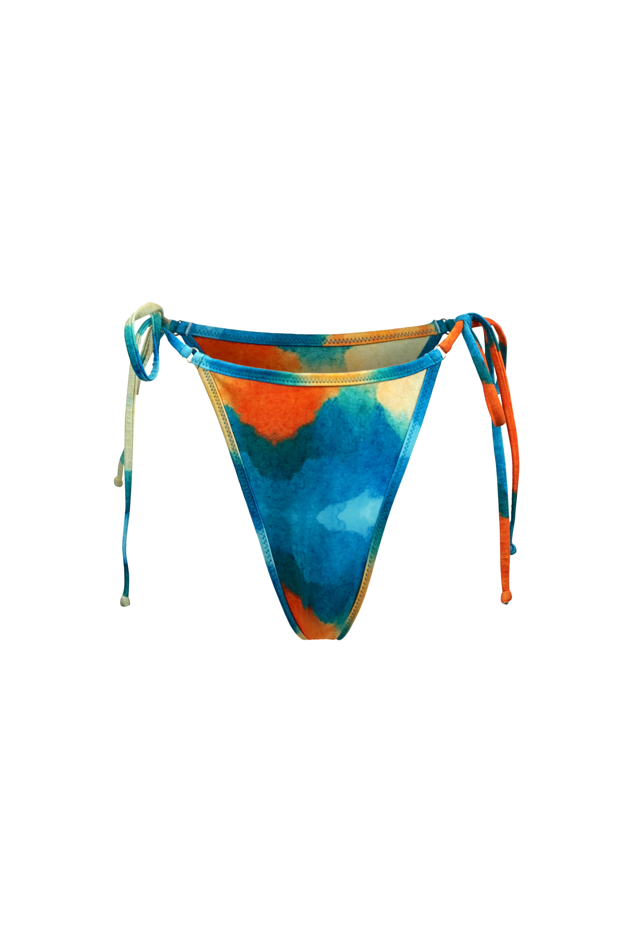 Side Tie Bikini Bottom Skimpy Tie Dye Print