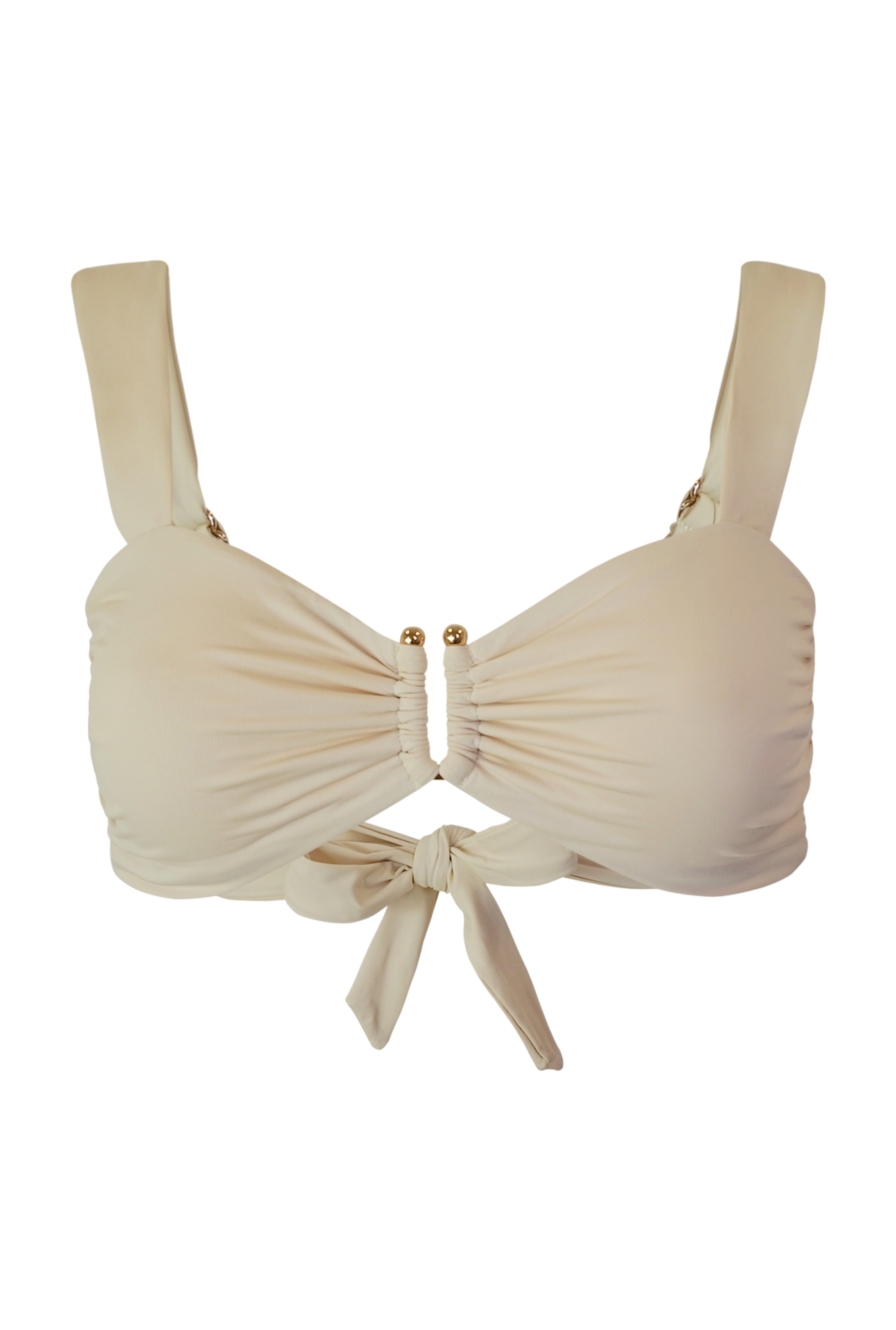 Komodo Gold Ruched Bikini Top Vanilla Cream