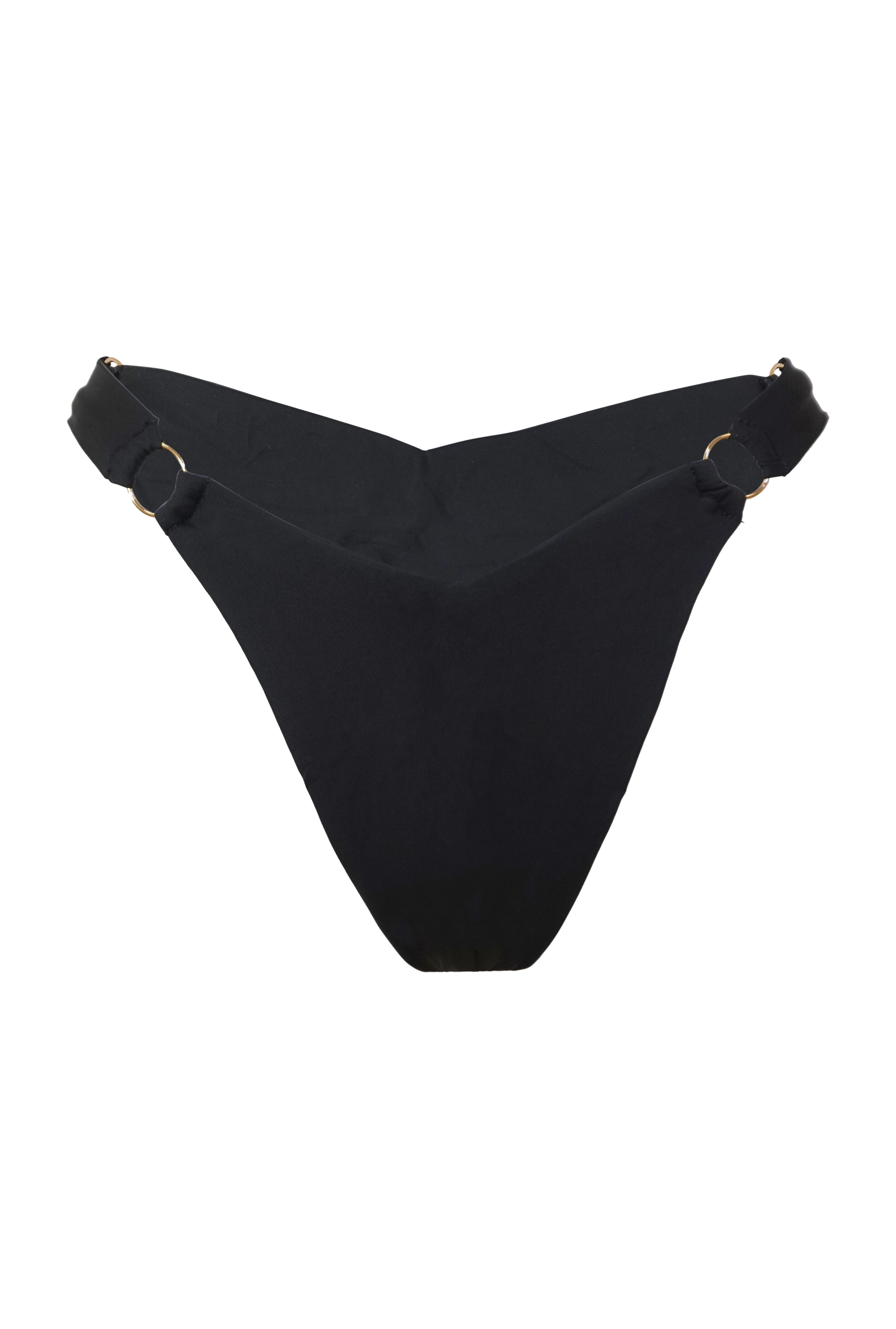 Zanzibar V shape Bikini Bottom Black