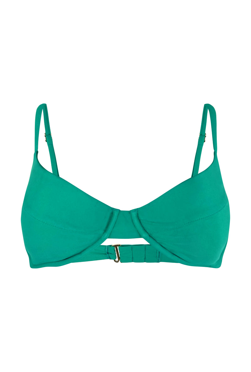underwire supportive bikini top green