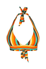 adjustable bikini top striped