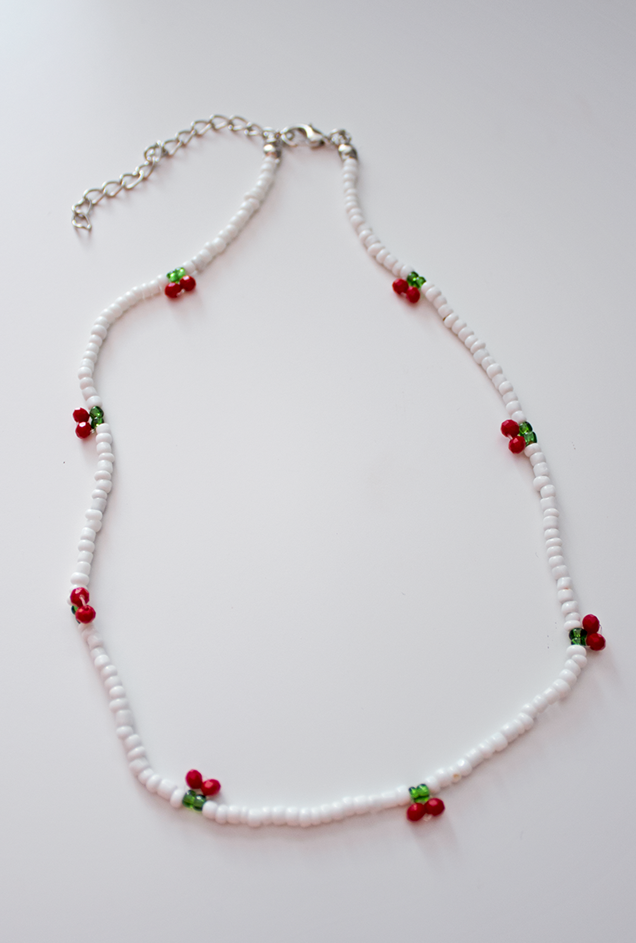 cherry beaded necklace