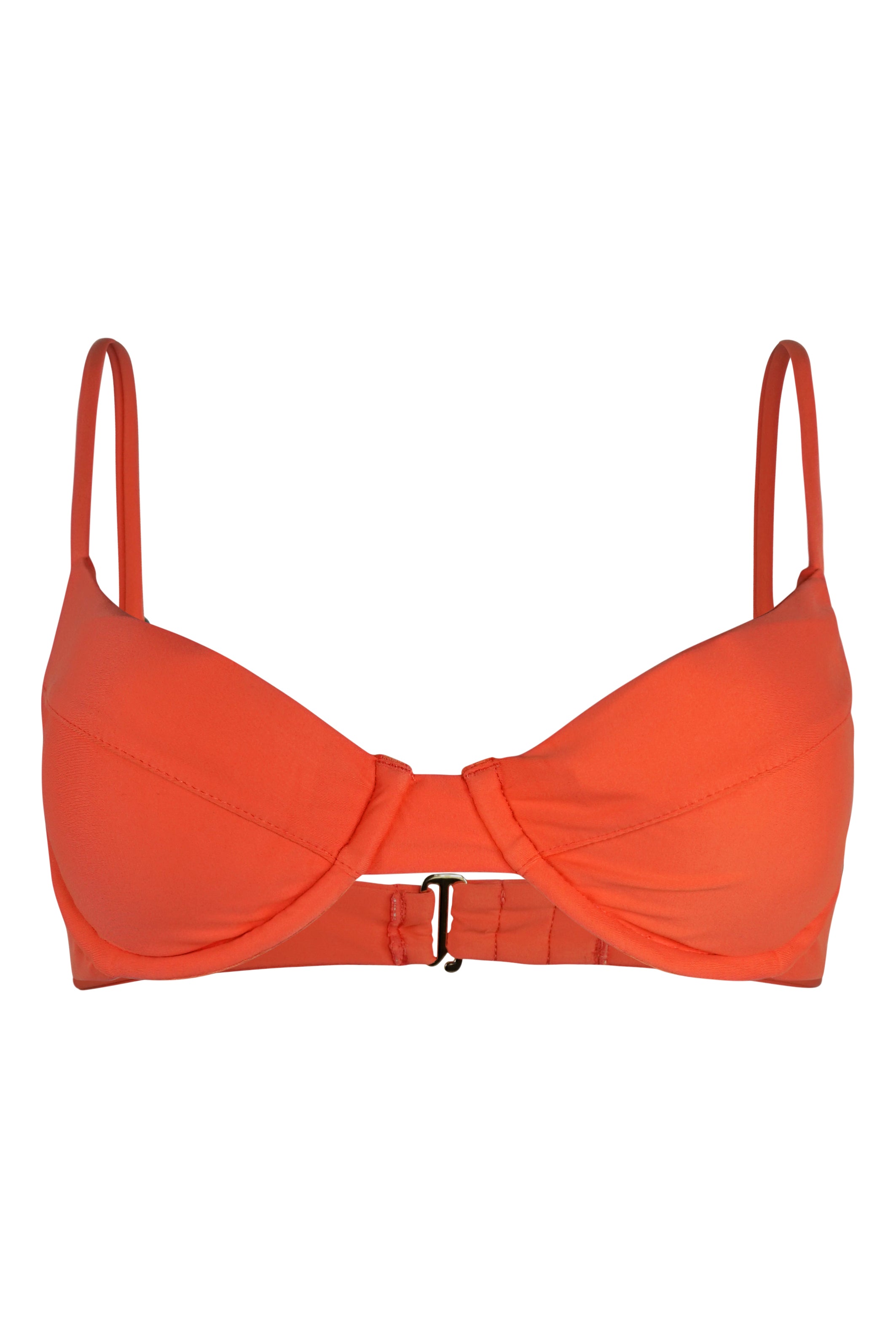 St Lucia Bikini Top | Sherbet Orange | Salty Bottom Swimwear